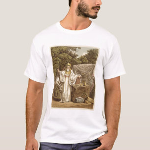 Camiseta Um Druid do arco em seu hábito judicial, gravado