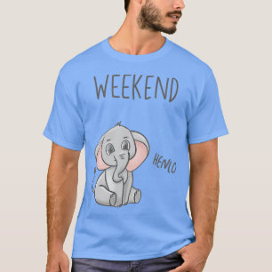 Camiseta Um elefante bonitinho de fim de semana que rapta p