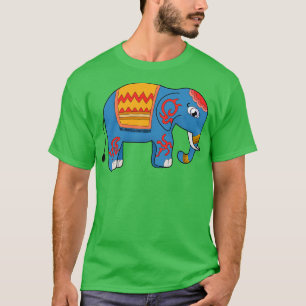 Camiseta Um Elefante Colorido