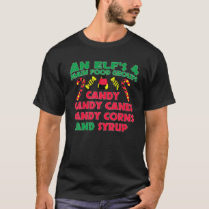 Camiseta Um Elf dos 4 principais grupos de Comidas Engraçad