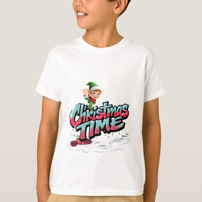 Camiseta Um elfo animado (Frente)