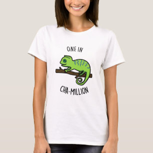 Camiseta Um Em Cha-Milhão De Chameleon Engraçado