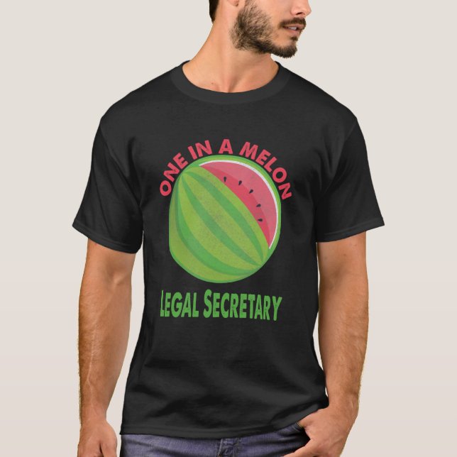 Camiseta Um em Melon Legal Secretary Watermelon Retireme (Frente)