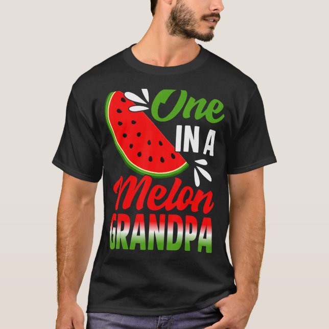 Camiseta Um Em Um Aniversário Da Família Melon Grandpa Wate (Frente)