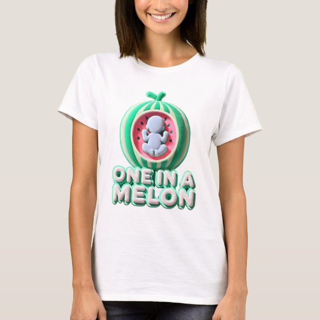 Camiseta Um em um Anúncio de Bebê Melon (Frente)