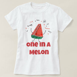 Camiseta Um em um Melão - Diversão de Design de Melancia de