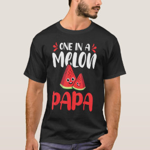 Camiseta Um Em Uma Família Melon Papa Melancia Corresponden