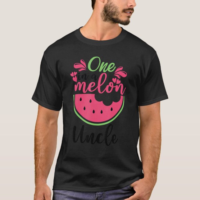 Camiseta Um Em Uma Família Melon Tio Watermelon Corresponde (Frente)