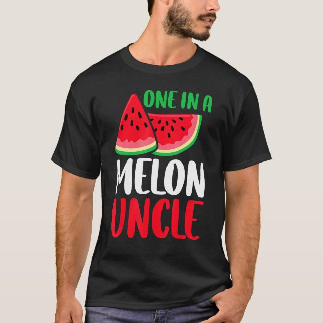 Camiseta Um Em Uma Família Melon Tio Watermelon Corresponde (Frente)