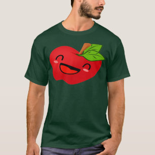Camiseta Um Emoticon de maçã giro