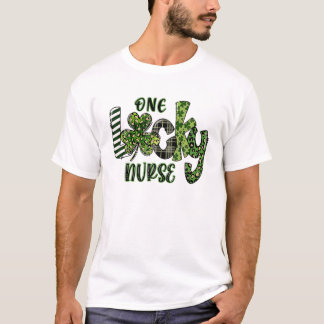 Camiseta Um Enfermeiro Sortudo, Rua Leopard Xadrez Dia De P