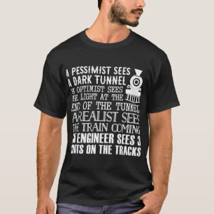 Camiseta Um Engenheiro De Comboio E Três Idiotas Piadas Eng