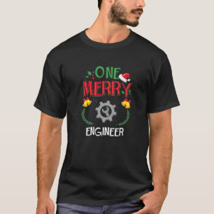 Camiseta Um Engenheiro de Engenharia de Feliz Feia de Natal
