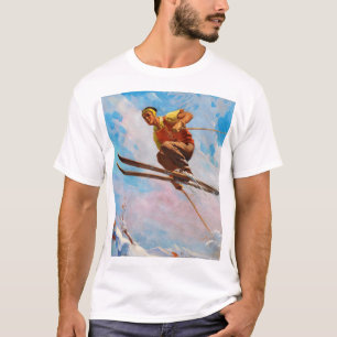 Camiseta Um esquiador surdo por Endre Hollos