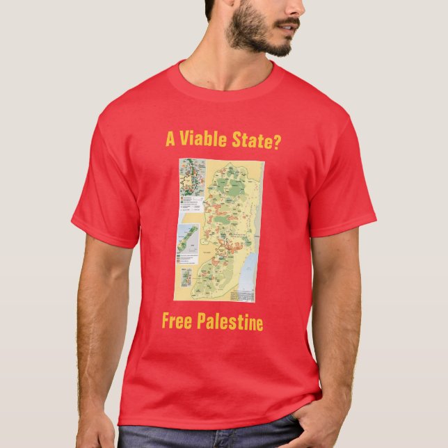 Camiseta Um estado viável? T-shirt livre de Palestina (Frente)