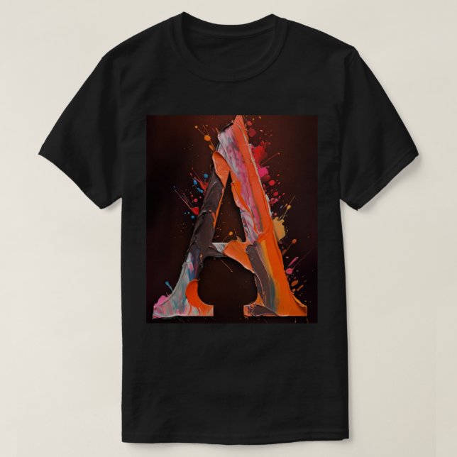 Camiseta Um estilo de letra T-Shirt (Frente do Design)