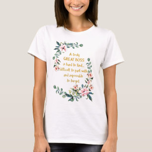 Camiseta Um excelente de chefe, um Obrigado de presentes