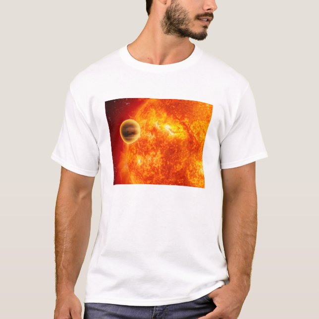 Camiseta Um exoplaneta gigante do gás (Frente)