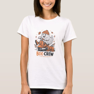 Camiseta Um fantasma lúdico andando de patinete