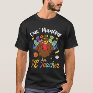 Camiseta Um Feliz Dia de Ação de Graças à Professora Pe Tur