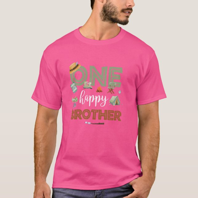 Camiseta Um Feliz Irmão Camper Primeiro Aniversário Campanh (Frente)