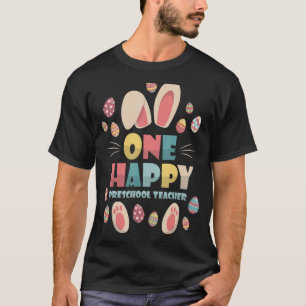 Camiseta Um Feliz Professor de Pré-Escolas Um Professor Bon