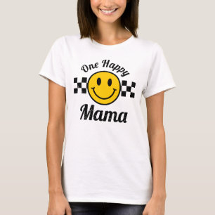 Camiseta Um Feliz Sorriso Amarelo Rosto Correspondência de