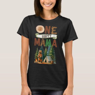 Camiseta Um Feliz Urso de Acampamento de Aniversário de Mam