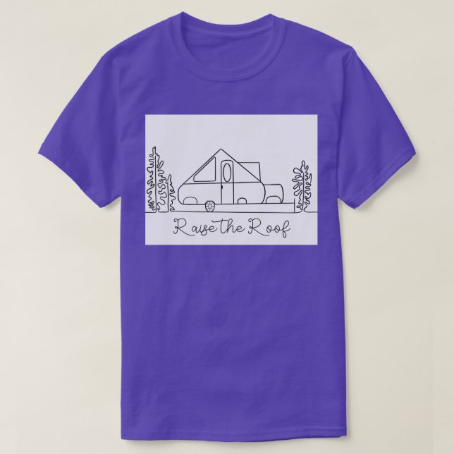 Camiseta Um Frame Camper XL ergue o telhado (Frente do Design)