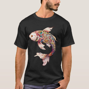 Camiseta Um Frenesi de Cores de Peixes