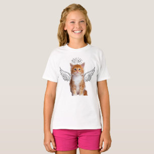 Camiseta Um gatinho bonito com asas