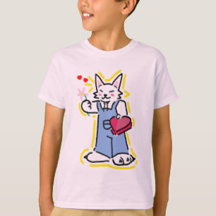 Camiseta Um gatinho muito fofo te oferecendo uma flor!