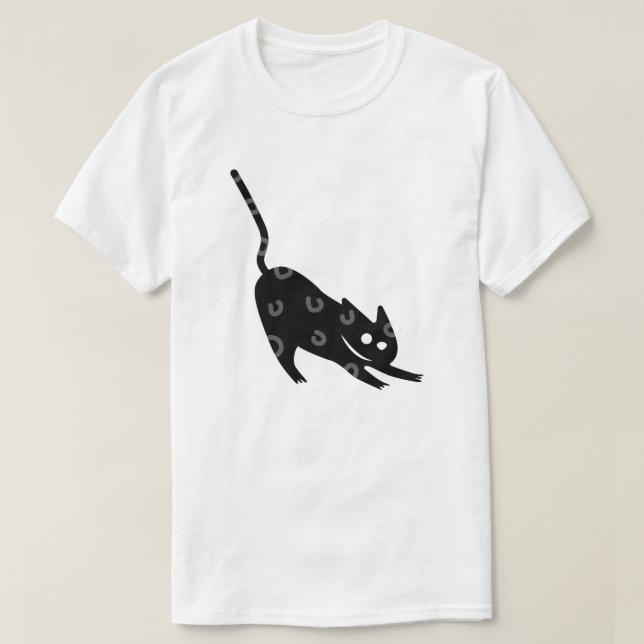 Camiseta um gato ágil (Frente do Design)