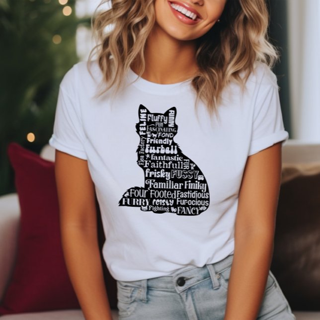 Camiseta Um Gato de Palavras (Criador carregado)
