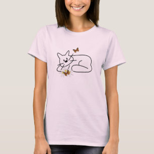 Camiseta Um gato do Doodle