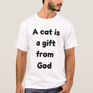 Camiseta Um gato é presente de Deus