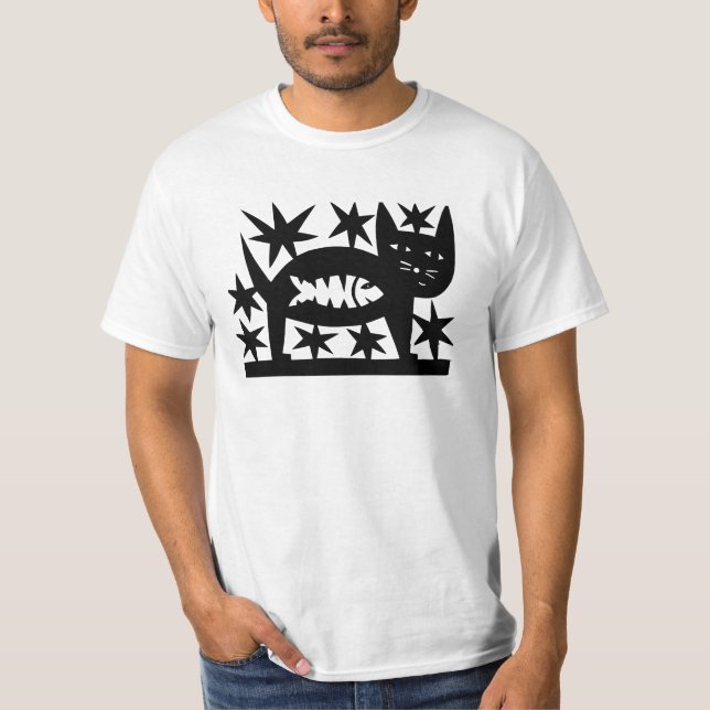 Camiseta Um gato feliz (Frente)
