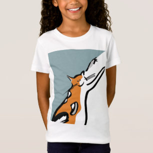 Camiseta Um Gato Gelado Preguiçoso Tricolor Engraçado