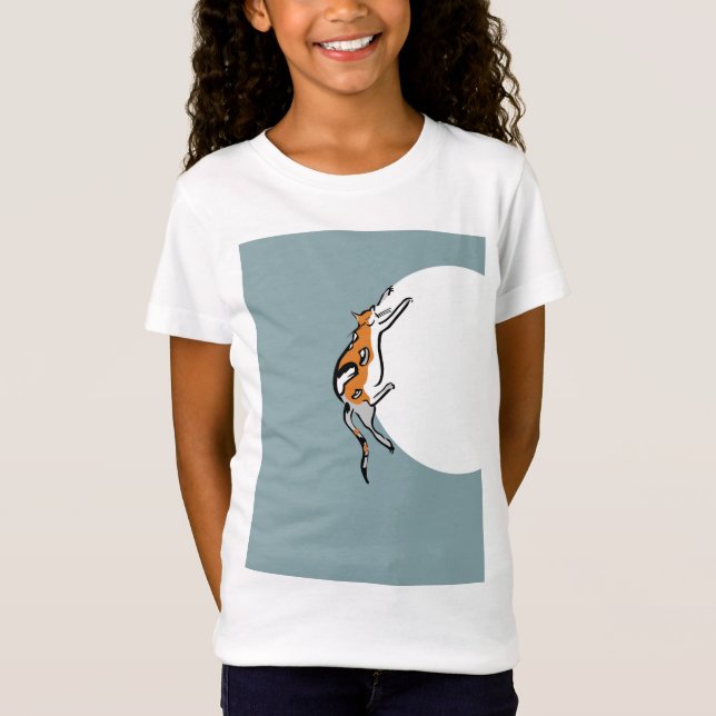 Camiseta Um Gato Gelado Preguiçoso Tricolor Engraçado (Frente)