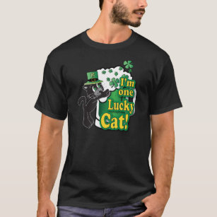 Camiseta Um Gato Irlandês de Bebendo de Cerveja 🍀