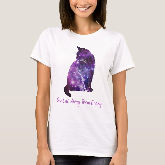 Camiseta Um Gato Longe Do Humor Louco, Gato (Frente)