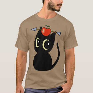 Camiseta Um Gato Negro Engraçado Está Brincando Com William