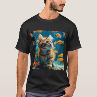 Camiseta Um gato num aquário