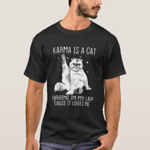 Camiseta Um Gato Rronronando no Meu Colo Porque Ele Me Ama