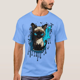 Camiseta um gato siamês