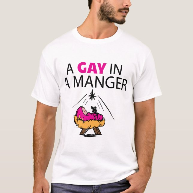 Camiseta Um gay em um comedoiro (Frente)
