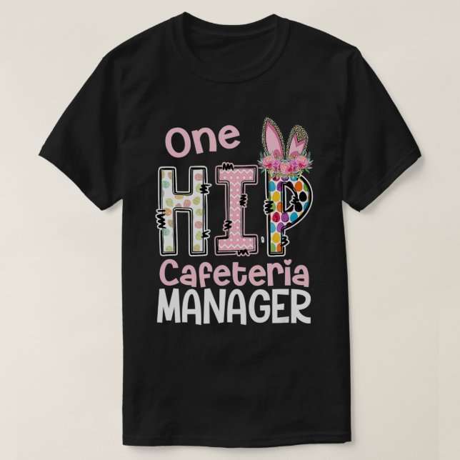 Camiseta Um Gerente de Cafeteria Hip, Funcionarios de Leopa (Frente do Design)