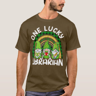 Camiseta Um Gnomos Bibliotecários Sortudos St Patricks Rain