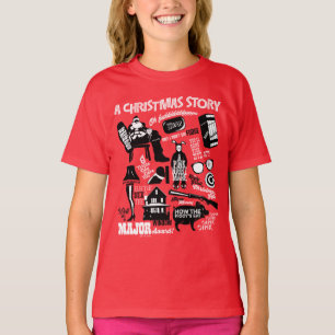 Camiseta Um Gráfico de Ícones da História de Natal
