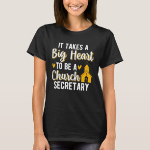 Camiseta Um Grande Coração Para Ser Um Segredo De Secretari